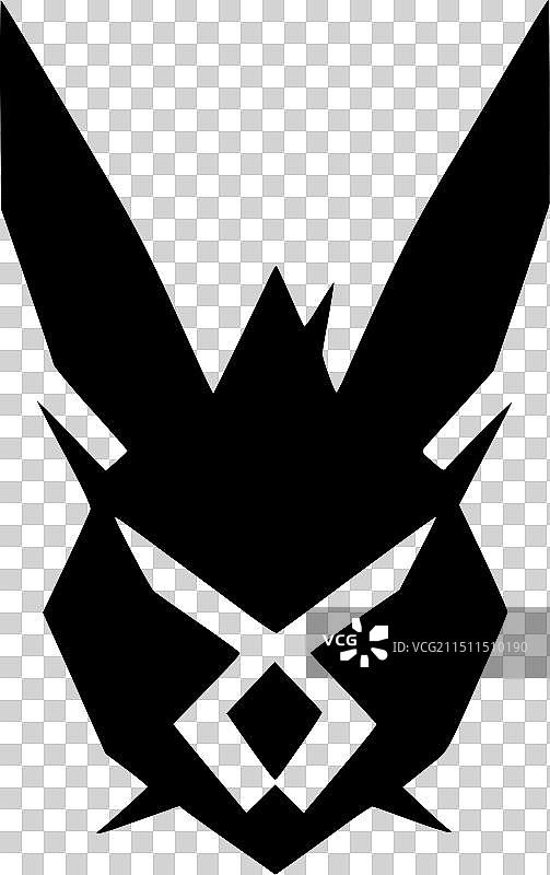 高品质兔子Logo，适用于T恤图片素材