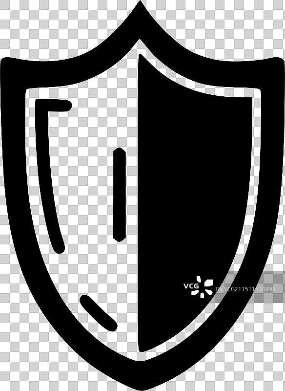 黑白盾牌图片素材