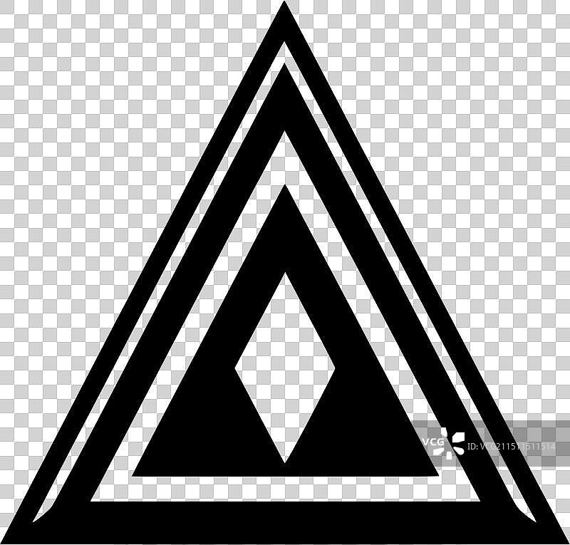 三角形-极简主义和扁平的标志图片素材