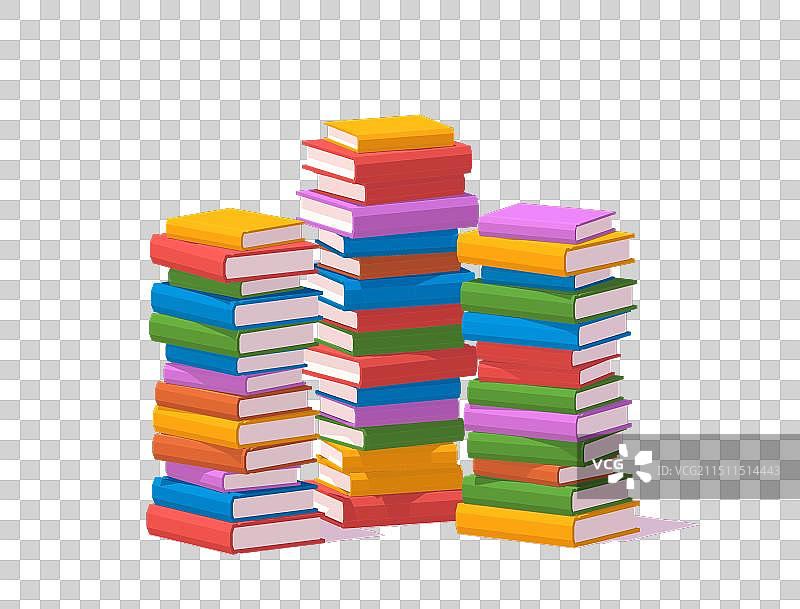 彩色书籍低多边形2.5D图片素材