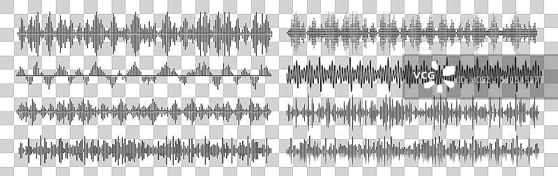 灰色背景上的黑色均衡器声波图片素材