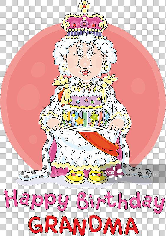 拿着节日蛋糕的王后图片素材