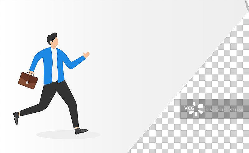 商务人士朝着光源跑去图片素材