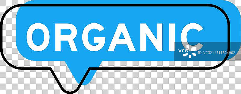 带有有机词语的banner和蓝色阴影图片素材