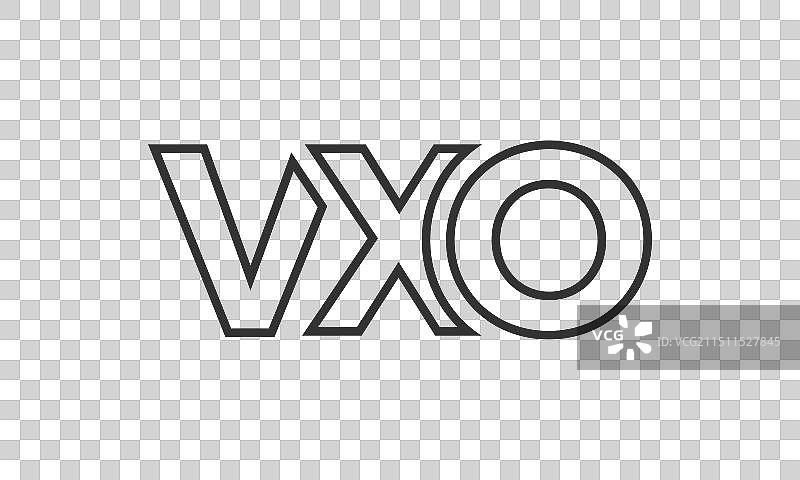 具有现代感的VXO标志设计模板图片素材