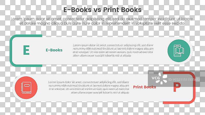电子书与实体书对比概念图片素材