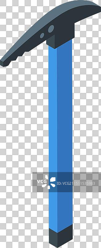 用于登山的蓝色冰镐图片素材