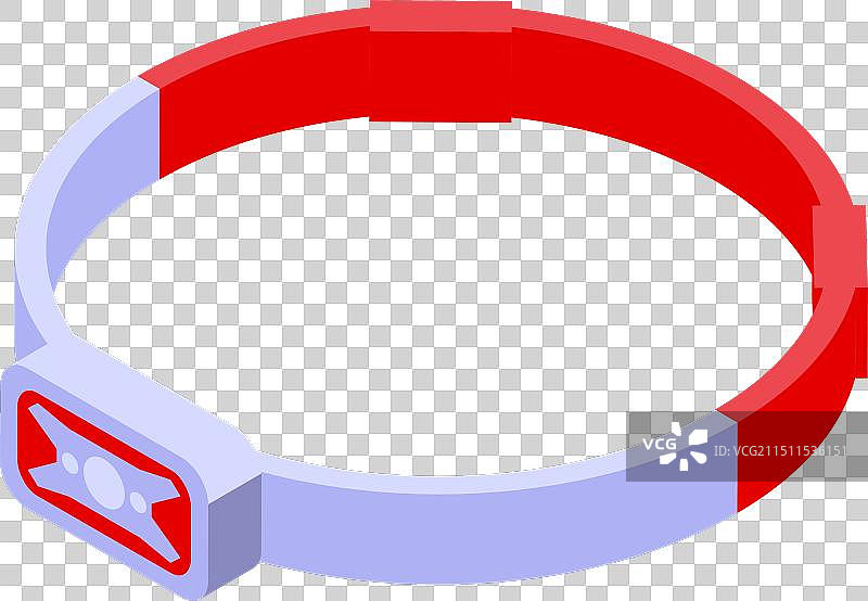 夜间闪烁的红色LED狗项圈图片素材