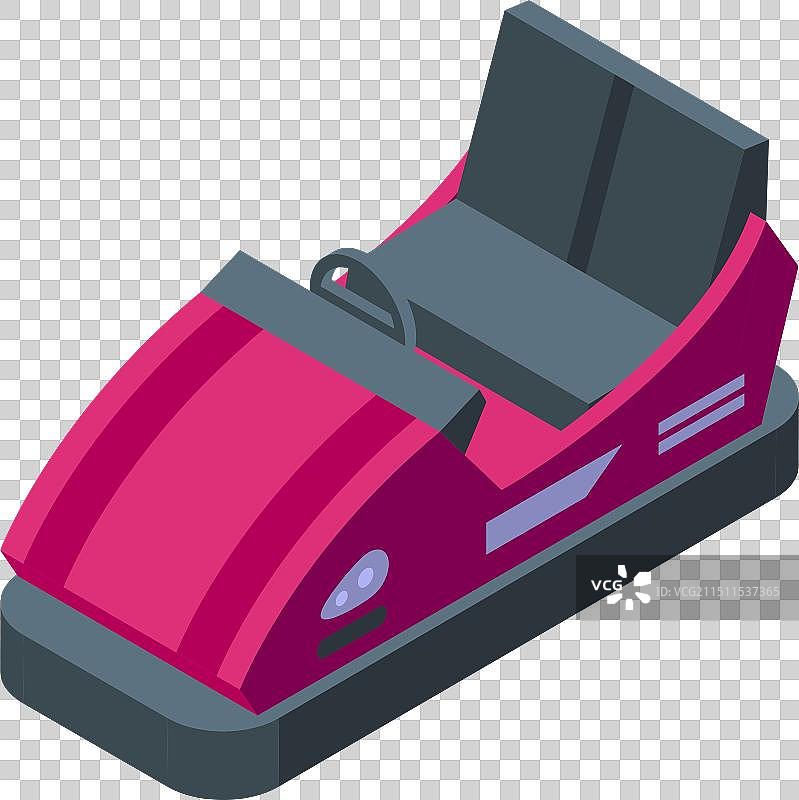 停放在白色背景上的碰碰车图片素材