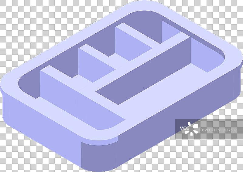 带隔断的空塑料容器图片素材