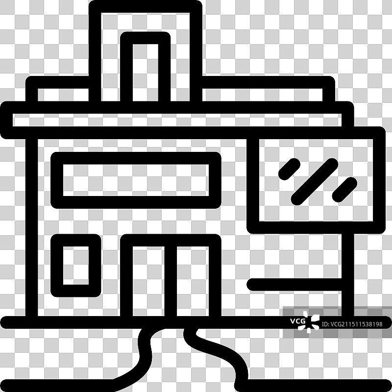 轮廓风格的度假村图标图片素材