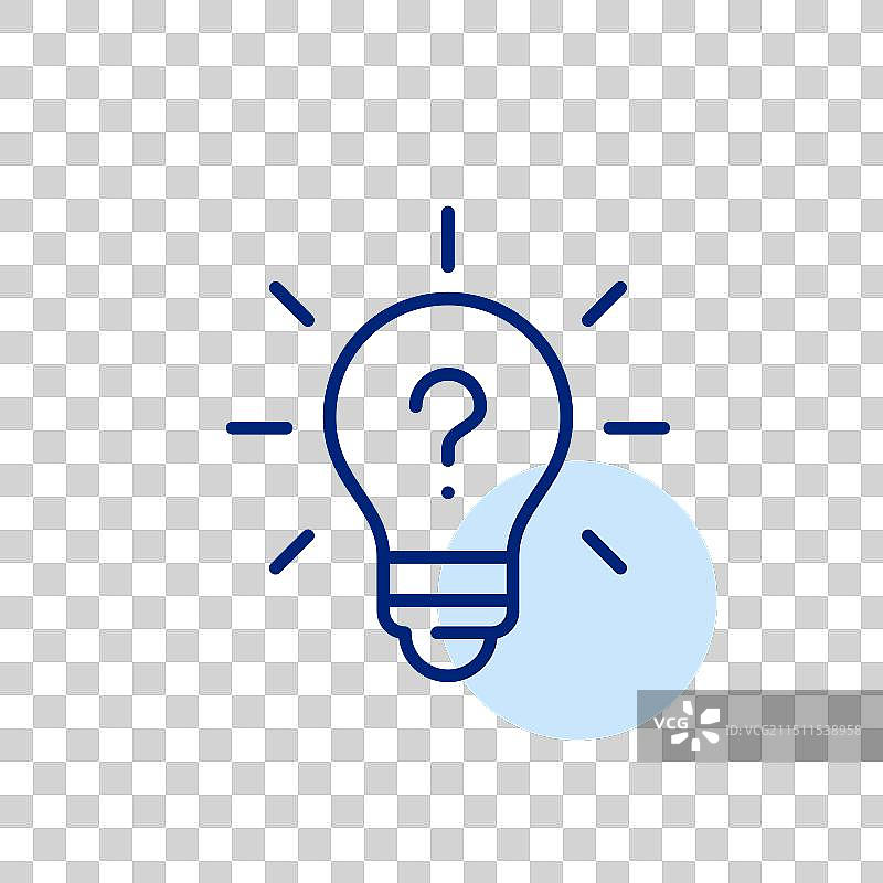 灯泡和问号创意图片素材