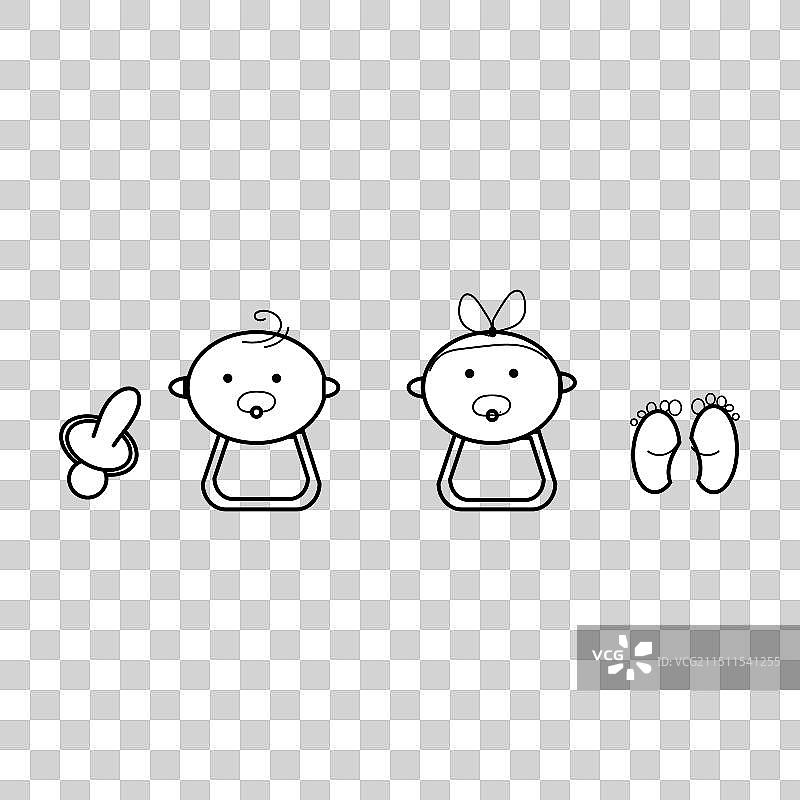 婴儿和设备UI图标图片素材