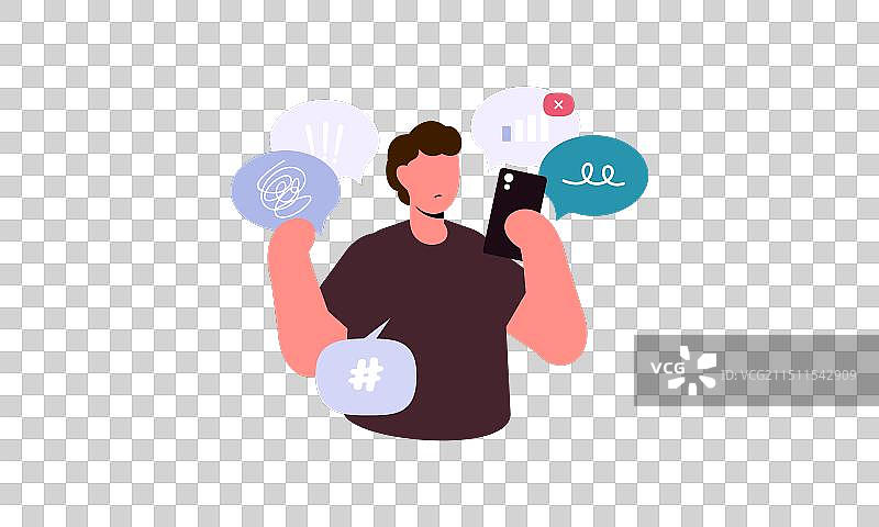 现代社交媒体问题特性图片素材