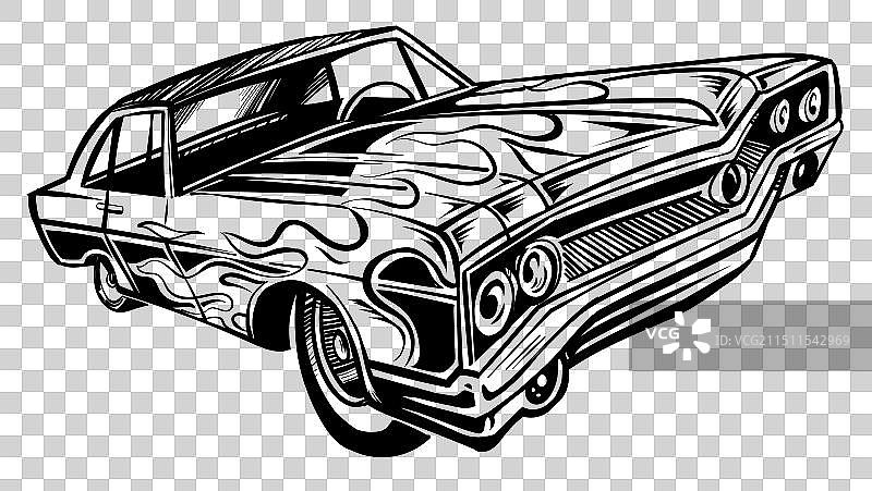 经典复古汽车设计图片素材