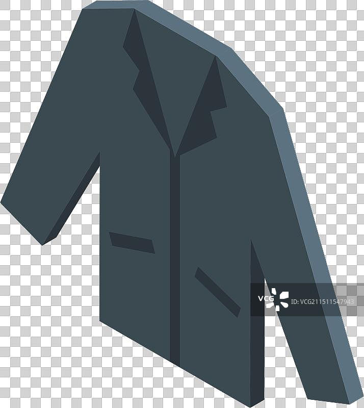 挂在墙上的灰色医生外套2.5D图图片素材