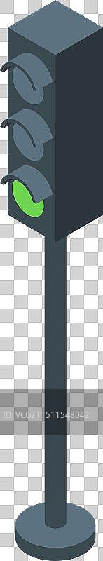 允许通行的绿色交通灯图片素材