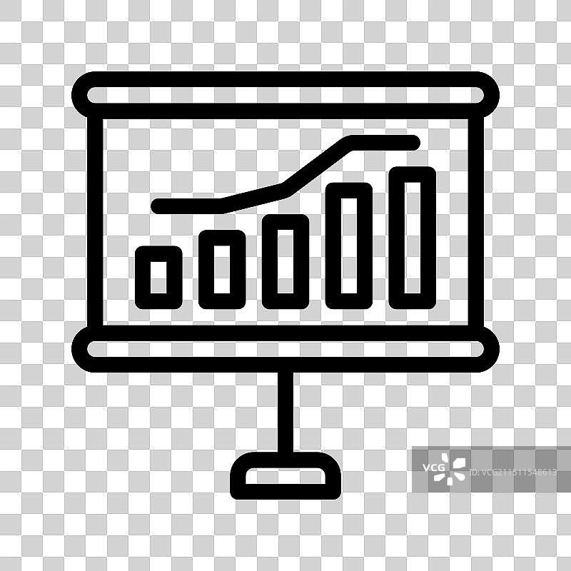 带轮廓的图表图标，商业图表板图片素材