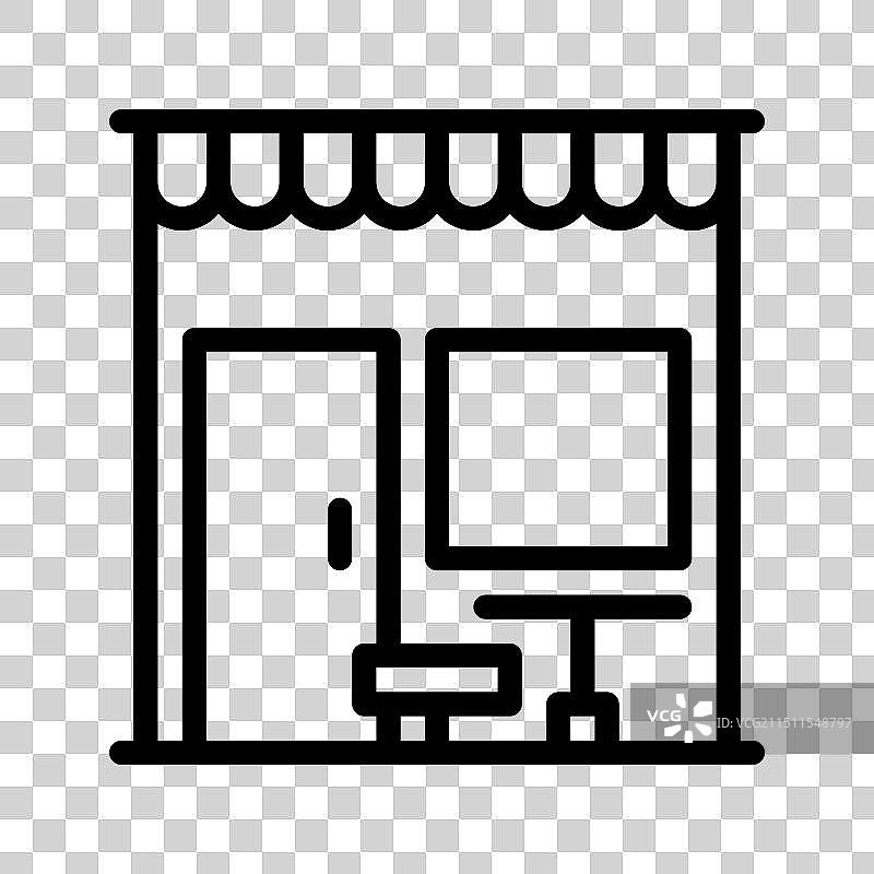 咖啡馆线条图标咖啡店图标可用于图片素材