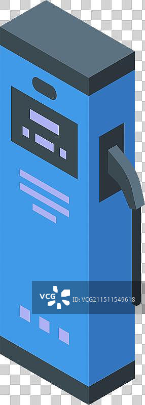 现代电动汽车充电2.5D视图图片素材