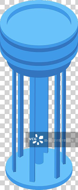 为城市供水的蓝色水塔图片素材