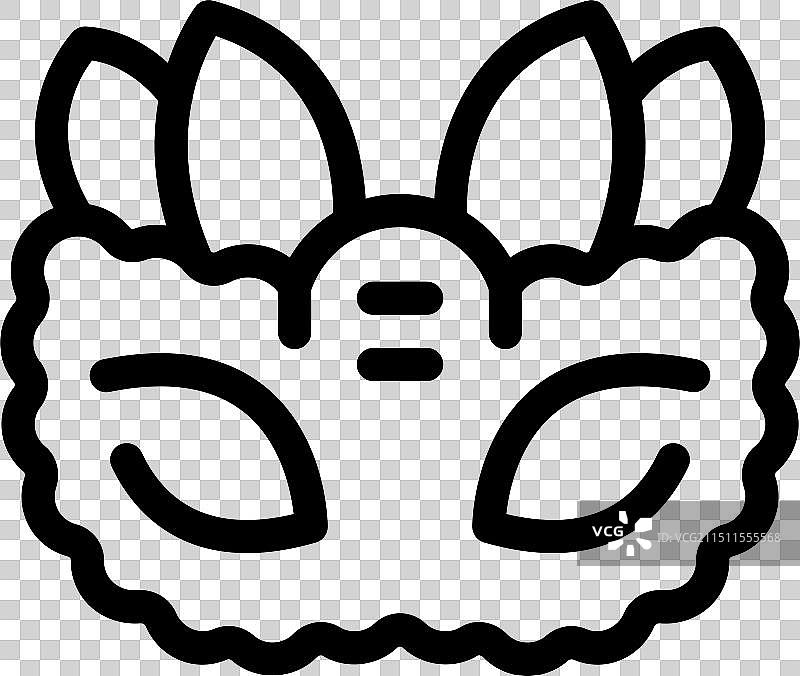 威尼斯狂欢节面具简笔画图片素材