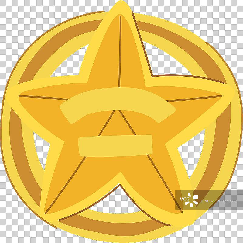 警长徽章卡通图片素材