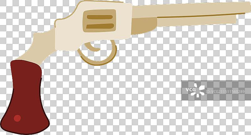 旧西部卡通手枪图片素材