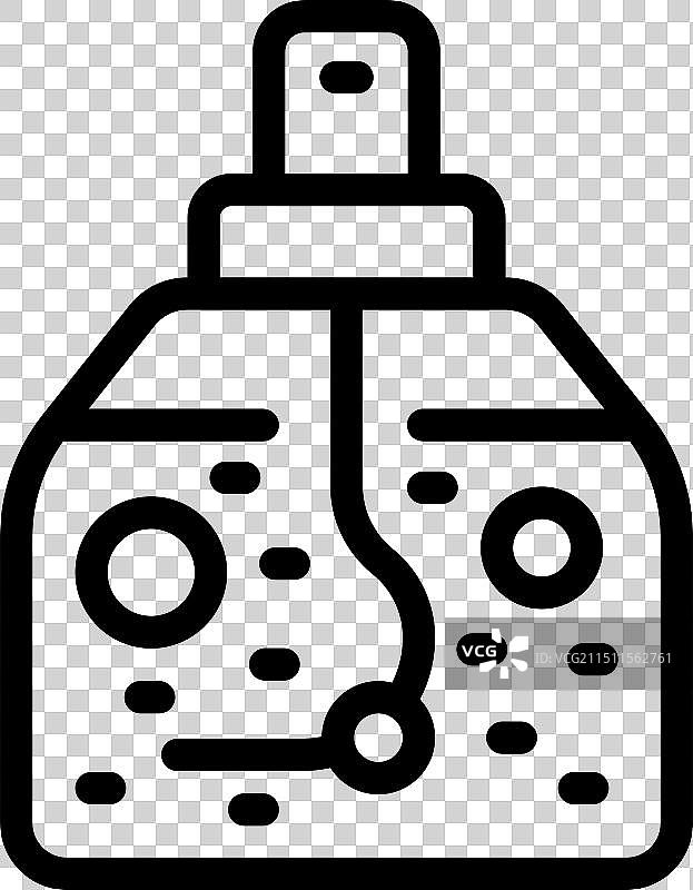 喷雾瓶线性图标图片素材