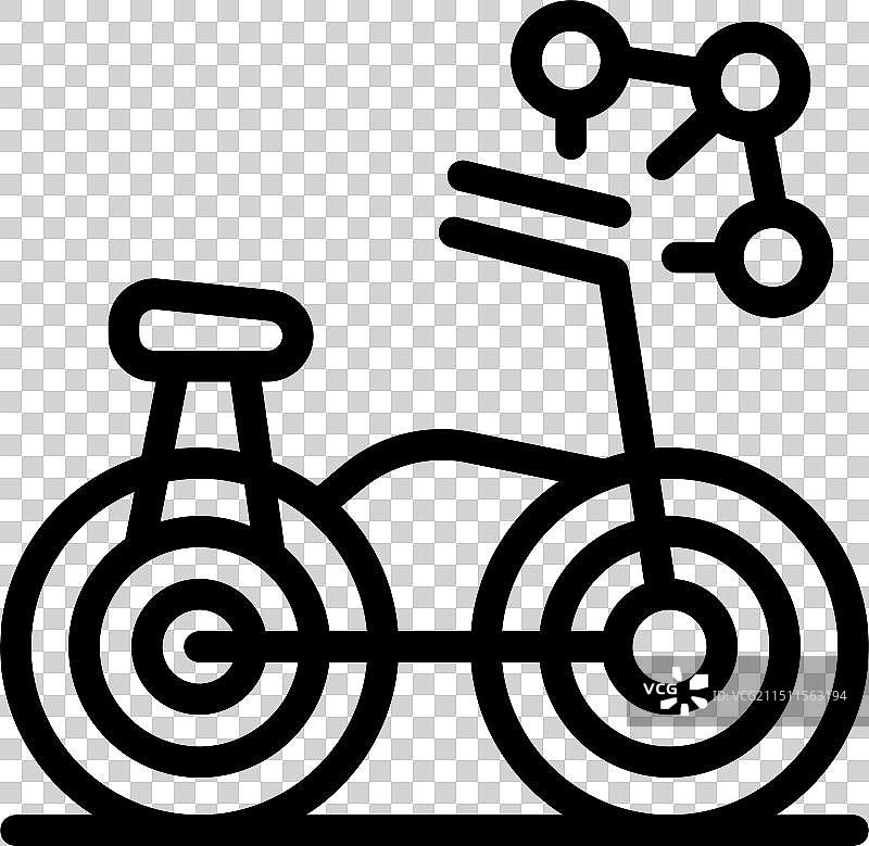 带有移动应用程序的智能自行车共享系统图片素材