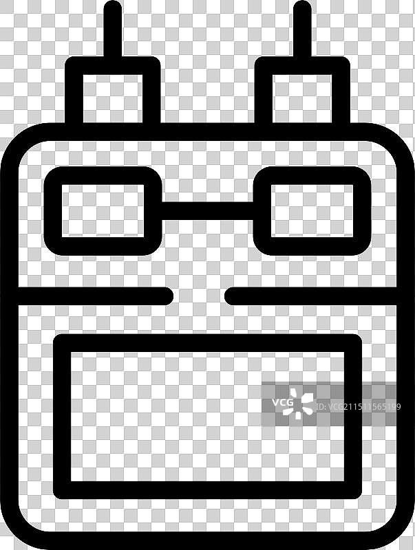 带两个天线的空白遥控器图片素材