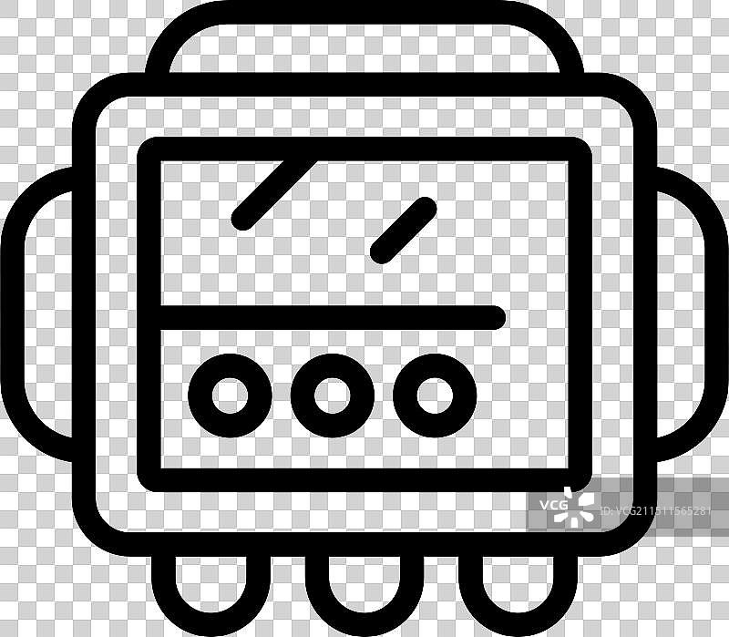 显示能耗数据的电表图片素材