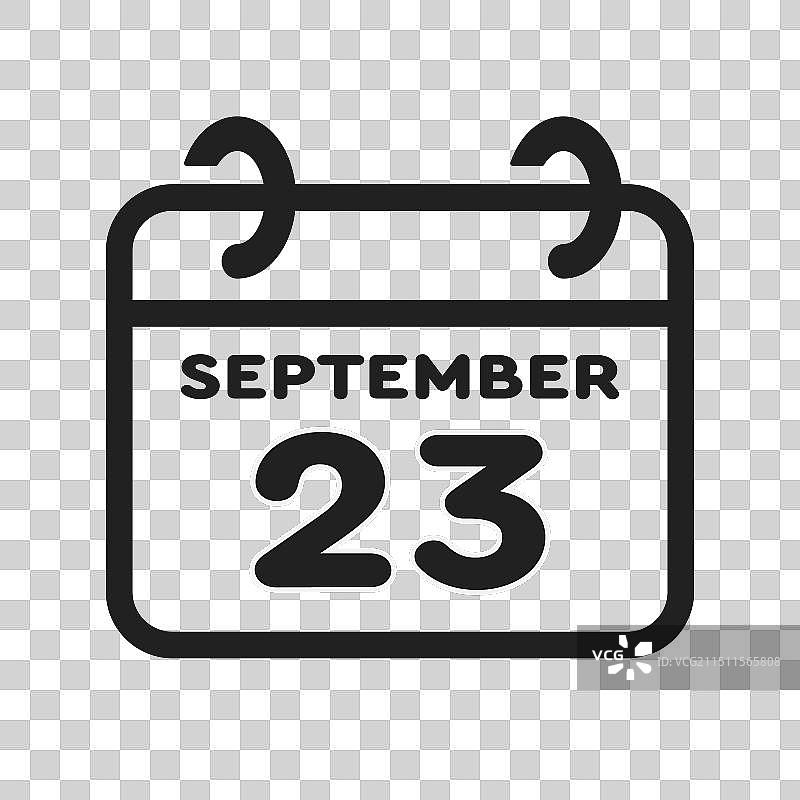 9月23日日历图标图片素材