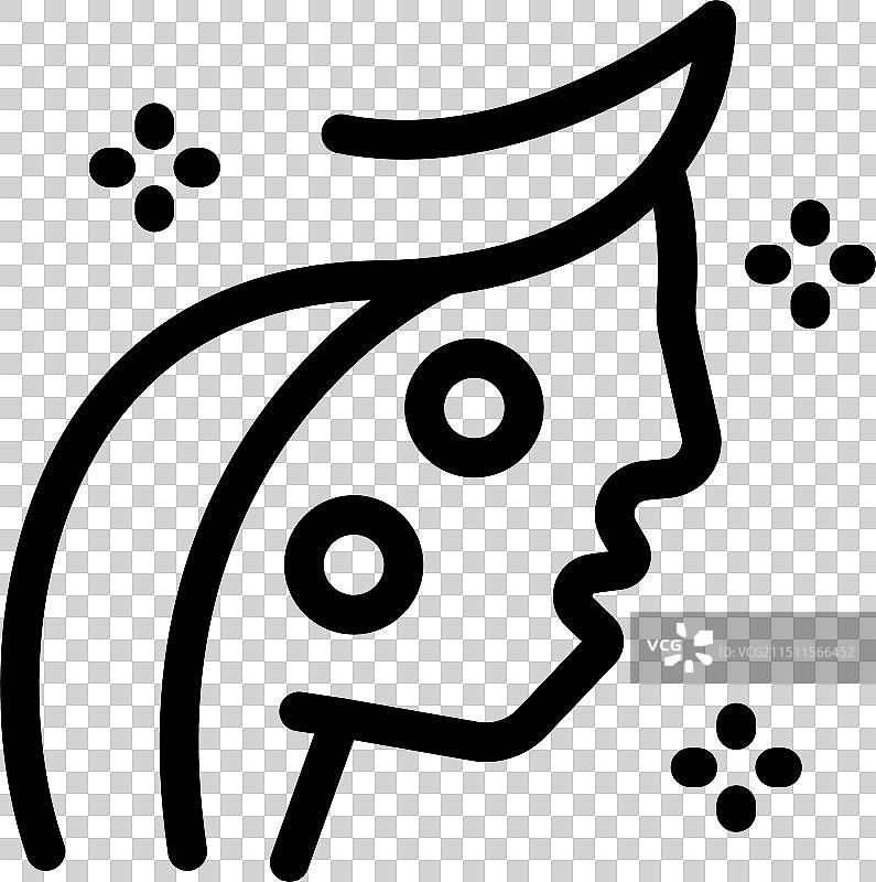 面部患有水痘的女人图片素材