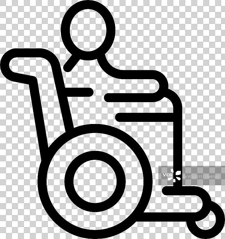 使用轮椅的残疾人图片素材