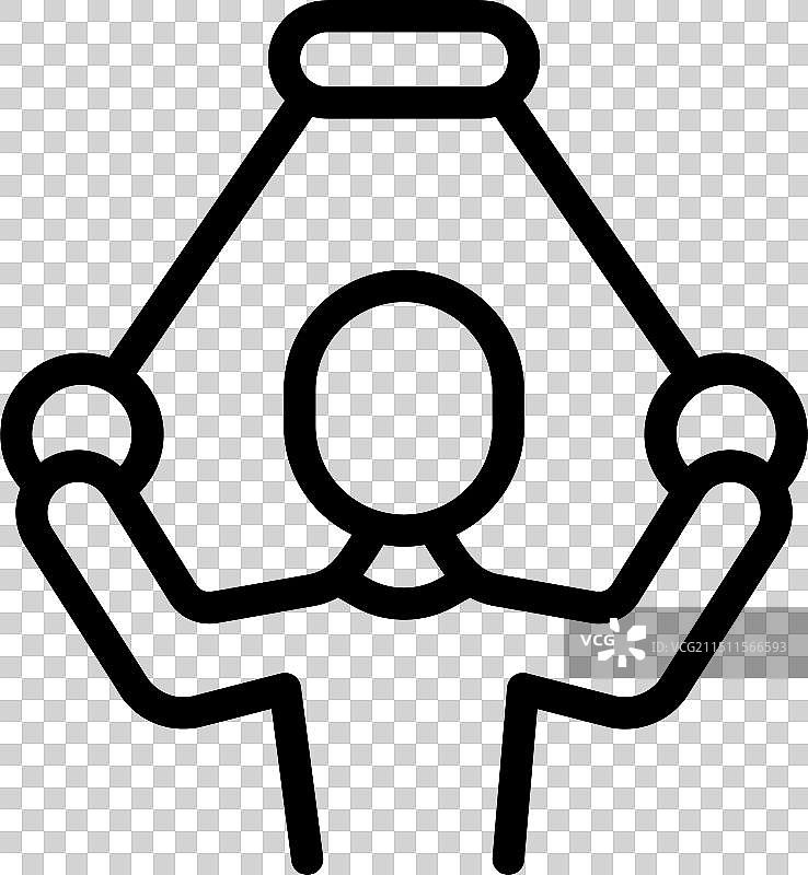 手持提线木偶的傀儡师图标图片素材