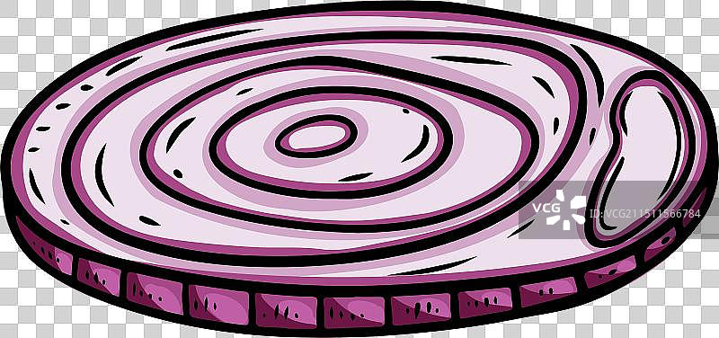 雕刻洋葱圈线条画图片素材