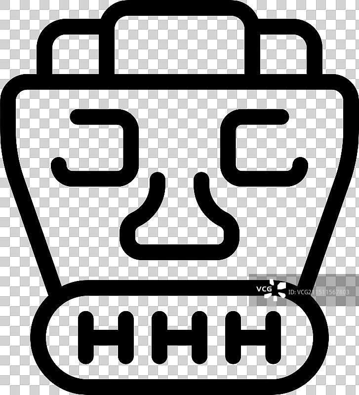 古代恐怖偶像线性图标图片素材