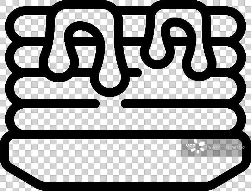 淋上糖浆的美味煎饼图片素材