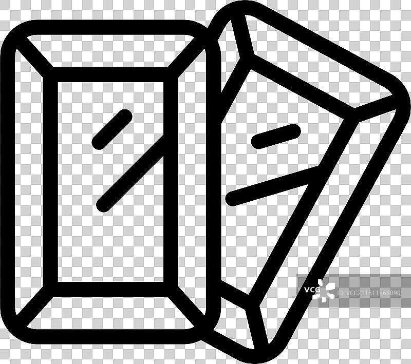 祖母绿切割和 Asscher 切割钻石展示图片素材