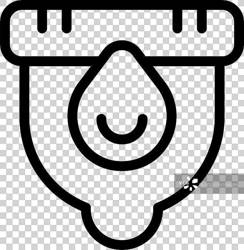 带笑脸血滴的月经杯图片素材