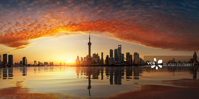 上海城市风光全景图片素材