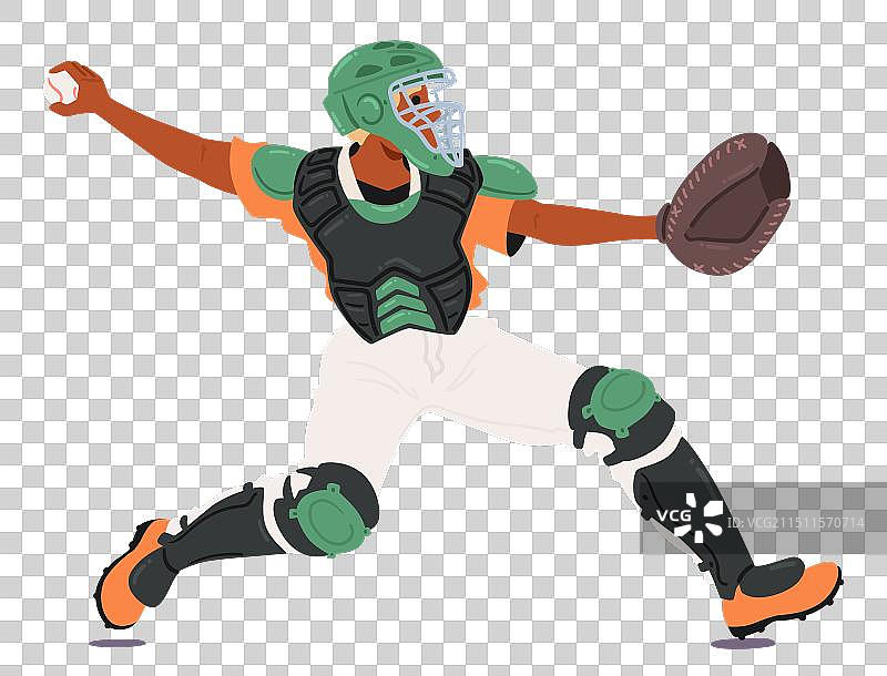 棒球捕手图片素材