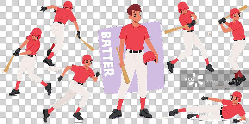 棒球击球手动作姿势图片素材