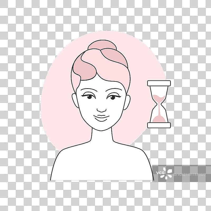 在美容院或家中染发过程图片素材