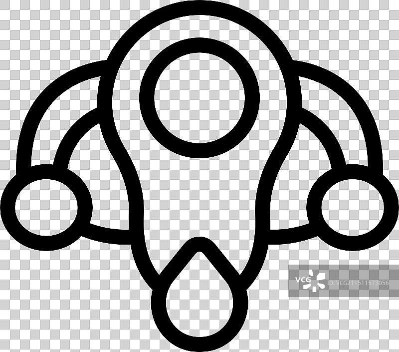 环绕定位图标的简笔画图片素材