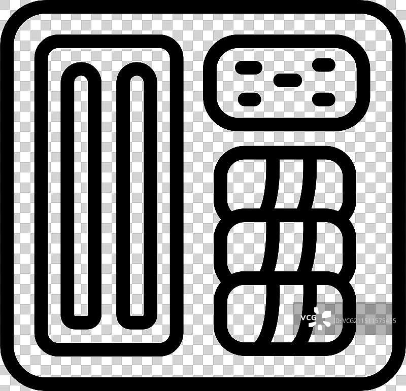 电脑机箱线性图标图片素材