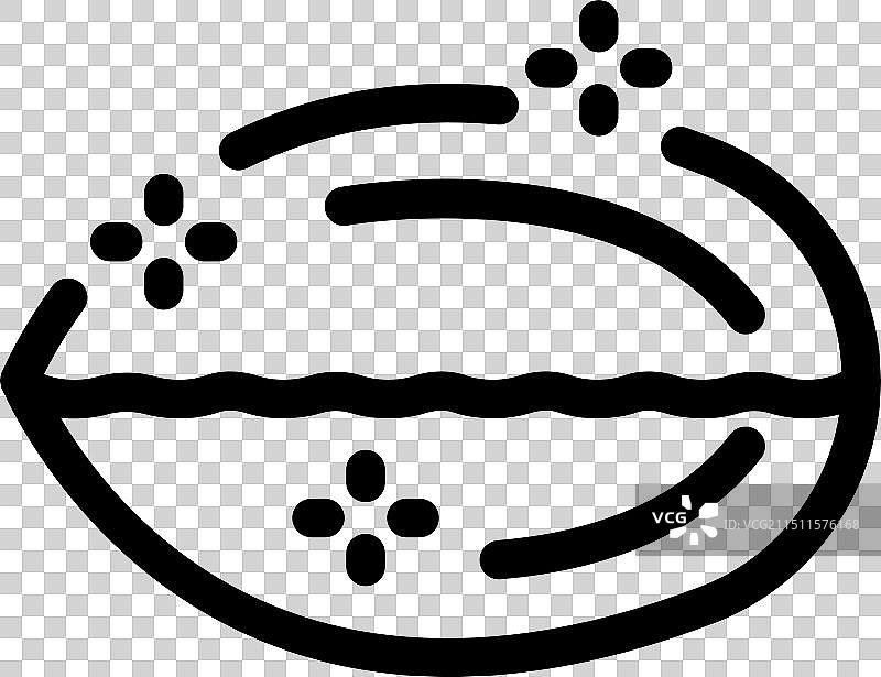 闪亮干净游泳池的黑色轮廓图标图片素材