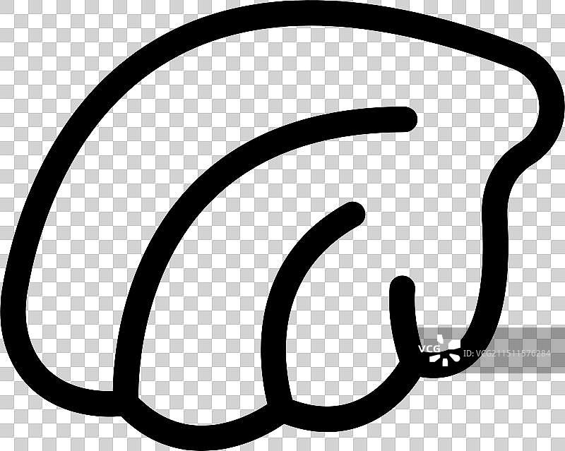 极简线条海螺图标图片素材