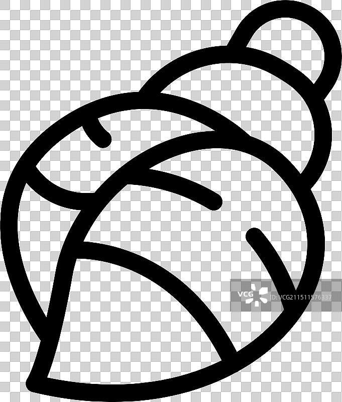 代表夏季海滩的贝壳软体动物图标图片素材